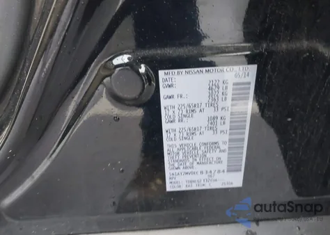 2014 Nissan Rogue Sv z USA, uszkodzony, nr VIN 5N1AT2MV0EC834784